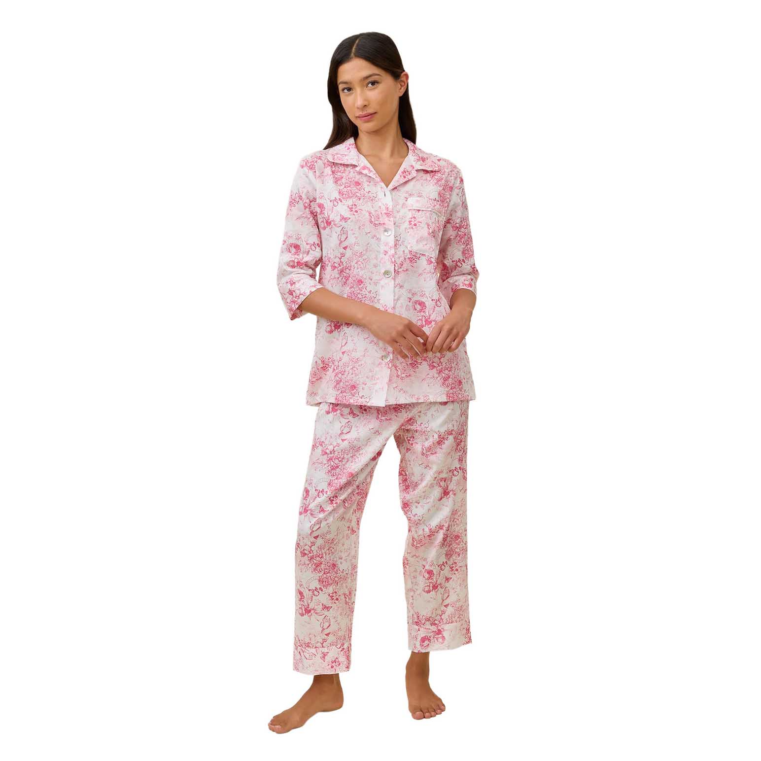 Papinelle Toile De Jouy Crop PJ Set
